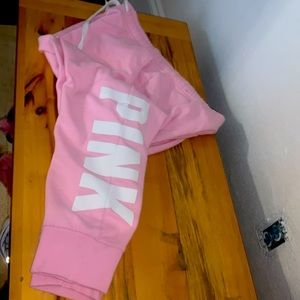 VICTORIA SECRET PINK :PINK SINNY LEG SWEATPANTS SIZE LARGE